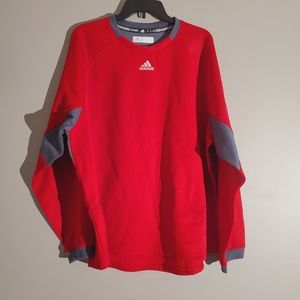 Red and Gray Adidas sweatshirt